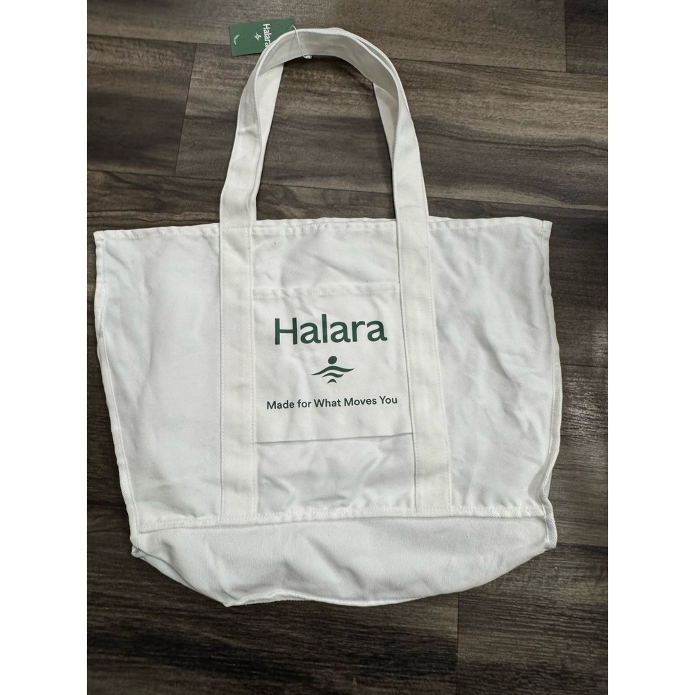 Halara Tote Bag Women One Size White 100% Polyester, Made For What Moves You NWT